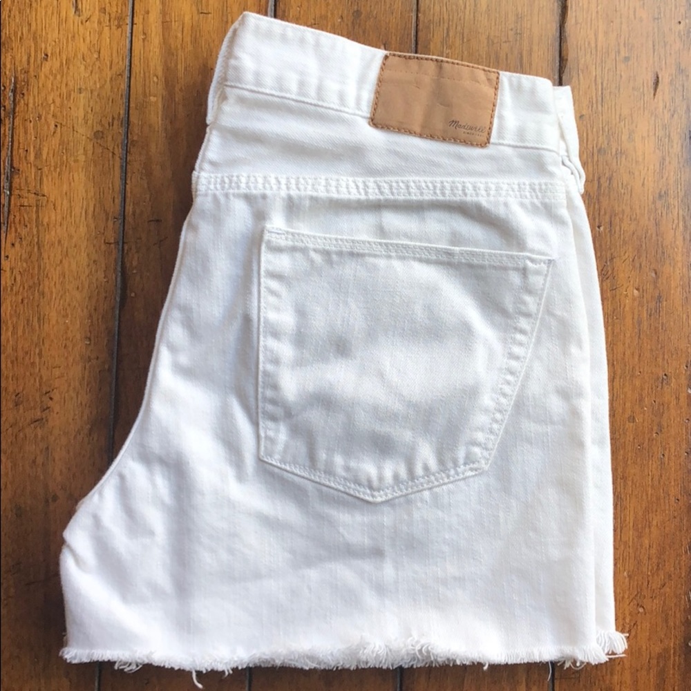 Madewell Cut Off White Denim Shorts